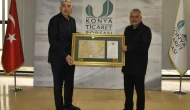 Başkan Ömer Atiker’den Konya Ticaret Borsası Başkanı Hüseyin Çevik’e Ziyaret