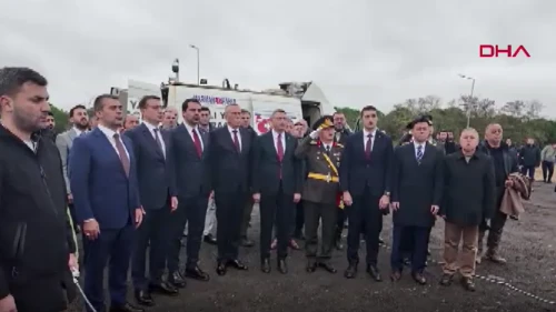 Çerkezköy’de dev bayrak töreni